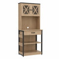 Kredens z Płyty MDF i Szkła Hartowanego Dąb 180cm