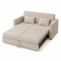 Rozkładana sofa 2-osobowa z tkaniny beżowa