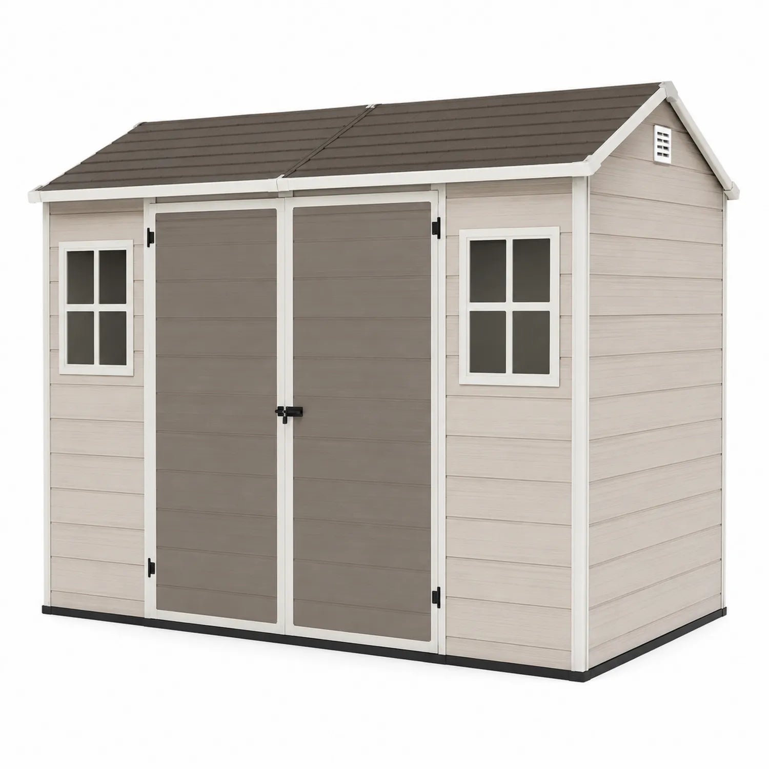 Domek ogrodowy polipropylenowy prostokątny beżowy 257x313x215 cm