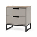 Szafka nocna z MDF i metalu 45x40x60 cm