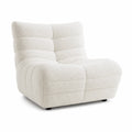 Fotel wypoczynkowy tkanina boucle kremowy 85x95x95cm