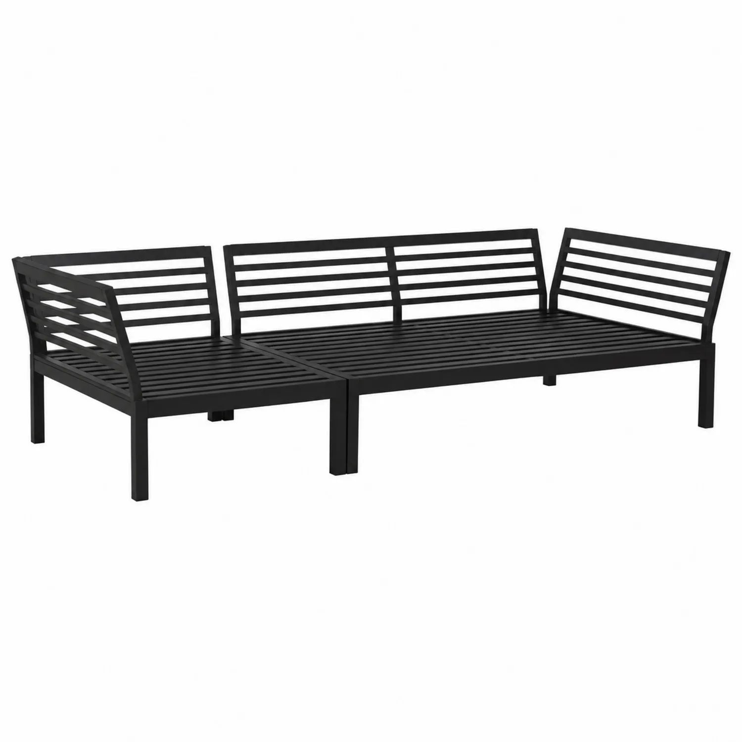 Narożnik ogrodowy stalowy czarny 250 cm