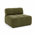 Sofa kwadratowa sztruksowa zielona 90x90x75 cm