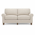 Sofa dwuosobowa tapicerowana poliester beżowy 200x90x95 cm